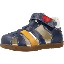 Sandały GEOX B SANDAL MACCHIA BOY Niebieski. Niebieskie sandały męskie Geox, ze skóry, bez zapięcia. Za 137.99 zł.