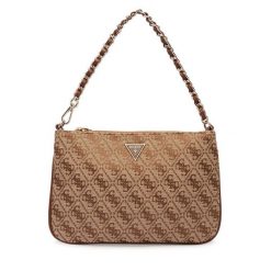 Torebka Guess. Brązowe torebki do ręki damskie Guess, z aplikacjami, klasyczne, bez dodatków. Za 269.99 zł.
