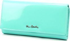 Portfel damski skórzany PIERRE CARDIN 07 SHINY 121 Turkus. Portfele damskie Pierre Cardin, bez wzorów. Za 186.09 zł.