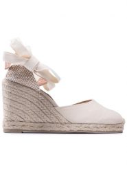 Castañer Espadryle Carina/8/001 020962-203 Beżowy. Brązowe sandały damskie Castañer, bez wzorów, z materiału, bez obcasa, bez zapięcia. Za 319.99 zł.