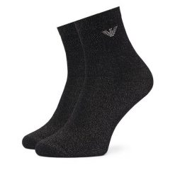 Skarpety długie EA7 Emporio Armani. Czarne skarpety damskie EA7 Emporio Armani, bez wzorów. Za 124.99 zł.