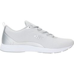Buty sportowe damskie OBDS301 - średni szary. Szare obuwie sportowe damskie 4f, z nadrukiem, z gumy. Za 179.99 zł.