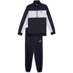 Dres Puma Poly Colorblock Suit, Mężczyźni. Niebieskie buty sportowe męskie Puma, z dresówki, bez zapięcia, na fitness i siłownię. Za 390.00 zł.