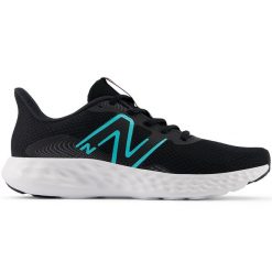 Buty damskie New Balance W411CM3 – czarne. Czarne obuwie sportowe damskie New Balance, bez wzorów, z syntetyku, do biegania. Za 149.99 zł.