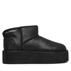 Śniegowce KARL LAGERFELD. Czarne śniegowce i trapery damskie KARL LAGERFELD. Za 759.99 zł.