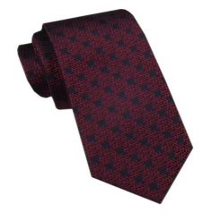 Elegancki Męski Krawat - Alties - Bordowy z Regularnym Wzorem. Czerwone krawaty i muchy Alties, bez wzorów, z tkaniny, eleganckie. Za 49.00 zł.
