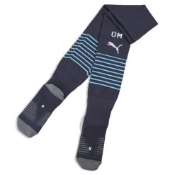 Męskie skarpety Olympique Marsylia 25/26 PUMA New Navy Luminous Blue. Niebieskie legginsy sportowe męskie Puma, m, bez wzorów, do piłki nożnej. Za 109.00 zł.