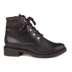 MARCO TOZZI granatowe damskie botki z eco-skóry ZLN 0536. Niebieskie botki damskie ZZFACTOY, na jesień, ze skóry, bez obcasa, bez zapięcia. Za 273.99 zł.