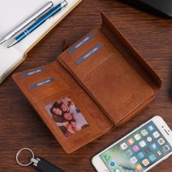 Brązowy Portfel Damski Skórzany Poziomy Vintage Plecionka Beltimore Q62. Brązowe portfele damskie bez wzorów. Za 89.90 zł.