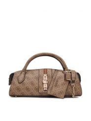 Guess Torebka Yvonne Logo Mini HWSG23 78760 Brązowy jasny. Brązowe torebki do ręki damskie Guess, z aplikacjami, ze skóry, bez dodatków. Za 544.99 zł.