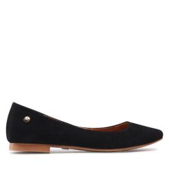 Baleriny Maciejka. Czarne baleriny damskie Maciejka, bez wzorów, bez obcasa. Za 179.99 zł.