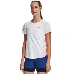 Koszulka damska Under Armour Iso-Chill Laser Tee II. Białe koszulki sportowe damskie Under Armour, m, bez wzorów, sportowe, bez kołnierzyka. Za 149.99 zł.