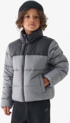 KURTKA JESIENNA PUCHOWA CHŁOPIĘCA 4F M4614 FJWAW24TDJAM461-25S. Kurtki i płaszcze dla chłopców 4f, na jesień, bez wzorów, z puchu, sportowe, bez kaptura. Za 79.00 zł.