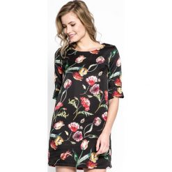 Answear - Sukienka Blossom Mood. Czarne sukienki damskie ANSWEAR, na co dzień, s, bez wzorów, z poliesteru, casualowe, bez kołnierzyka, bez ramiączek, mini, proste. W wyprzedaży za 69.90 zł.