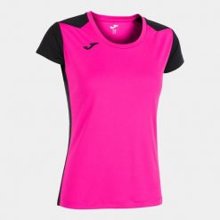 Koszulka do biegania damska Joma Record II. Czarne koszulki sportowe damskie Joma, l, bez wzorów, sportowe, bez kołnierzyka. Za 157.99 zł.