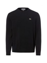 Lacoste sweter Mężczyźni Bawełna czarny, 4. Czarne swetry przez głowę męskie Lacoste, m, bez wzorów, z bawełny, bez kołnierzyka. Za 499.95 zł.
