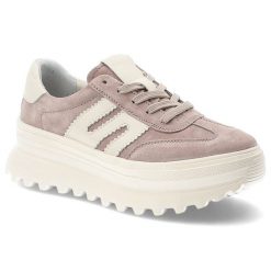 Sneakersy damskie Vinceza, cholewka ze skóry naturalnej zamszowej z kontrastowymi panelami klasyczne wiązanie masywna platformowa podeszwa, beżowe, 7. Brązowe półbuty damskie VINCEZA, bez wzorów, ze skóry, klasyczne, bez obcasa, bez zapięcia. Za 179.90 zł.