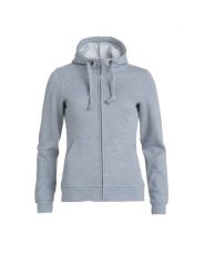 Clique Basic Hoody Full Zip Women - damska bluza z kapturem szary melanż – grey. Szare bluzy damskie CLIQUE, s, bez wzorów, z bawełny, z kapturem. Za 186.90 zł.