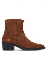 Vagabond Shoemakers Botki Kelsey 5810-140-89 Brązowy. Brązowe botki damskie Vagabond Shoemakers, ze skóry, bez obcasa, na słupku, bez zapięcia. Za 694.99 zł.