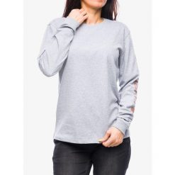 Bluzka damska z długim rękawem Carhartt Workwear Logo L/S T-Shirt. Szare bluzki damskie Carhartt, l, bez wzorów, bez kołnierzyka. Za 100.99 zł.