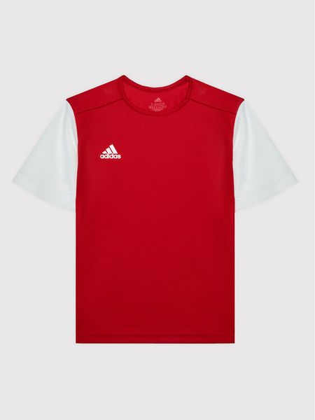 Adidas Koszulka techniczna Estro 19 DP3215 Czerwony Regular Fit. Czerwone t-shirty dla chłopców Adidas, bez wzorów, z syntetyku, bez ramiączek. Za 39.99 zł.