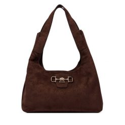 Torebka Guess. Brązowe torebki do ręki damskie Guess, z aplikacjami, klasyczne, bez dodatków. Za 674.99 zł.
