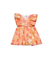 Abel & Lula Sukienka letnia 5020 Pomarańczowy Regular Fit. Brązowe sukienki dla dziewczynek Abel & Lula, na lato, bez wzorów, z syntetyku, bez ramiączek. Za 279.99 zł.