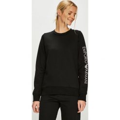 Emporio Armani - Bluza. Szare bluzy damskie Emporio Armani, z nadrukiem, z bawełny. Za 399.90 zł.
