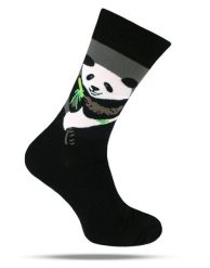 Tematyczne Skarpetki Bawełniane - Panda z Bambusem. Szare skarpety męskie His Story, bez wzorów, z bawełny. Za 34.99 zł.
