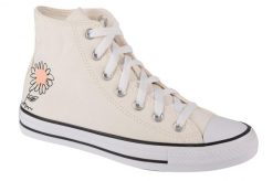 Buty sportowe do chodzenia damskie, Chuck Taylor All Star Hi. Białe obuwie sportowe damskie Converse, bez wzorów, z materiału, trekkingowe. Za 292.75 zł.