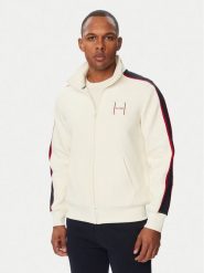 Tommy Hilfiger Bluza Pique H Badge MW0MW44957 Kremowy Regular Fit. Białe bluzy męskie Tommy Hilfiger, m, bez wzorów, z bawełny, bez kaptura. Za 699.99 zł.