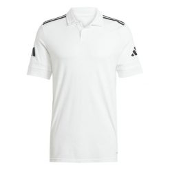 Koszulka męska adidas Squadra 25 Polo. Białe koszulki polo męskie Adidas, m, bez wzorów, sportowe, bez ramiączek. Za 83.00 zł.
