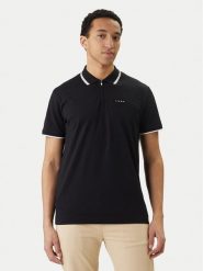 Jack & Jones Polo Fusion 12289953 Czarny Regular Fit. Czarne koszulki polo męskie Jack & Jones, m, bez wzorów, z syntetyku, bez ramiączek. Za 129.99 zł.