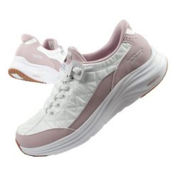 Buty sportowe damskie Skechers Contour Foam SLIP-INS. Białe obuwie sportowe damskie Skechers, bez wzorów. Za 369.00 zł.
