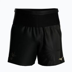 Spodenki do biegania męskie Mizuno Active Graphic Multi Pocket 7. Czarne krótkie spodenki sportowe męskie Mizuno, m, bez wzorów, z elastanu, do biegania. Za 159.99 zł.