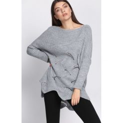 Szary Sweter Intent. Szare swetry damskie marki Born2be, na jesień. Za 69.99 zł.