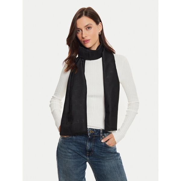 Szalik Guess. Czarne szaliki i chusty damskie Guess, z aplikacjami. Za 209.99 zł.