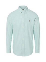 Polo Ralph Lauren Męska koszula bawełniana Mężczyźni Modern Fit Bawełna zielony|biały w paski, S. Białe koszule męskie Polo Ralph Lauren, m, bez wzorów, z bawełny, bez kołnierzyka, bez ramiączek. Za 729.95 zł.