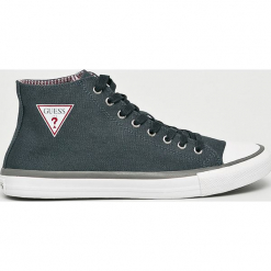 Guess Jeans - Trampki. Szare trampki męskie Guess Jeans, z aplikacjami, z gumy. W wyprzedaży za 239.90 zł.