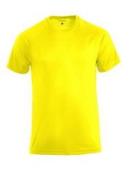 Clique Premium Active-T Funkcyjna koszulka szybkoschnąca. Żółte koszulki sportowe męskie CLIQUE, m, bez wzorów, bez kołnierzyka, bez ramiączek. Za 109.18 zł.