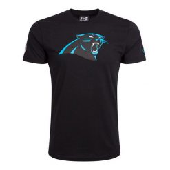 Koszulka Panthers NFL. Czarne koszulki sportowe męskie New Era, uniwersalny, bez wzorów, z bawełny, bez kołnierzyka, bez ramiączek, do piłki nożnej. Za 174.00 zł.