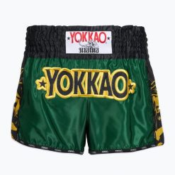 Spodenki treningowe meskie YOKKAO Original Muay Thai. Zielone krótkie spodenki sportowe męskie YOKKAO, m, bez wzorów, z materiału, na fitness i siłownię. Za 289.99 zł.