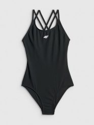 4F Kostium kąpielowy jednoczęściowy dziewczęcy - czarny 158/164 (12-14 lat). Czarne stroje kąpielowe dla dziewczynek 4f, bez wzorów, z materiału. Za 69.99 zł.