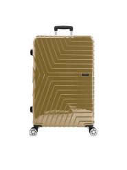 Semi Line Walizka duża T5763-3 Złoty. Żółte walizki damskie Semi-line, bez wzorów, z tworzywa sztucznego, duże. Za 259.99 zł.
