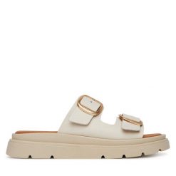 Klapki Tamaris. Brązowe klapki damskie Tamaris, bez wzorów, bez obcasa. Za 399.99 zł.
