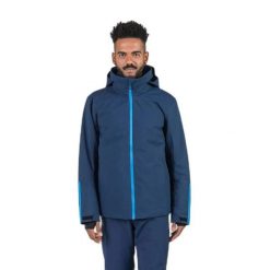 Kurtka narciarska Rossignol Strawpile. Niebieskie kurtki snowboardowe męskie Rossignol, s, bez wzorów, bez kaptura, narciarskie. Za 909.99 zł.