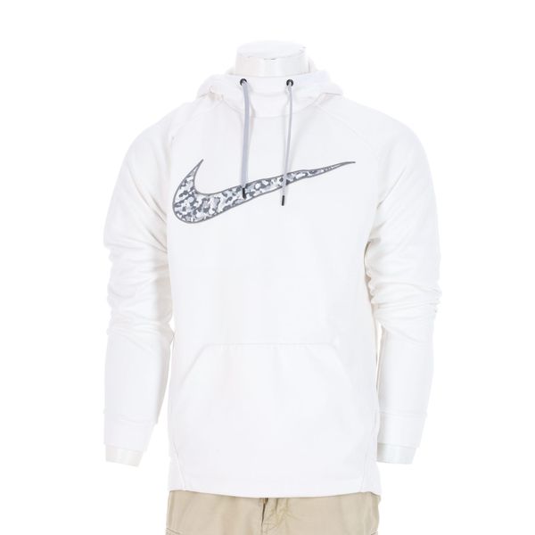 Second life - Nike bluza męska z kapturem - Stan bardzo dobry. Białe bluzy męskie Nike, l, bez wzorów, z materiału, z kapturem, na fitness i siłownię. Za 106.46 zł.