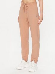 DKNY Sport Spodnie dresowe DP2P3114 Brązowy Regular Fit. Brązowe spodnie dresowe damskie DKNY Sport, l, bez wzorów, z bawełny. Za 139.99 zł.