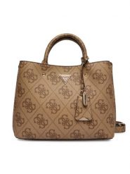 Guess Torebka Meridian II HWOS69 74060 Beżowy. Brązowe torebki do ręki damskie Guess, z aplikacjami, ze skóry, bez dodatków. Za 679.99 zł.