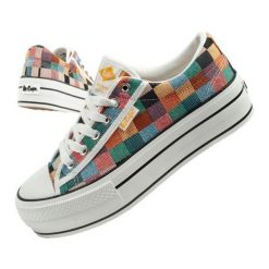 Kolorowe Trampki Lee Cooper LCW-25-31-3441L wielokolorowe. Trampki i tenisówki damskie bez wzorów, z gumy, klasyczne, bez zapięcia. Za 222.50 zł.